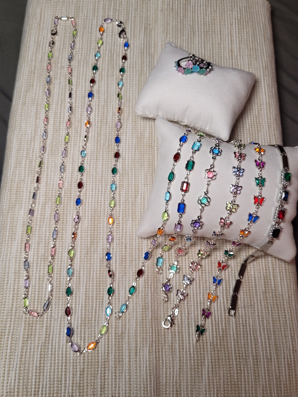 Multicolor Crystal Necklaces, Earrings and Bracelets Womens Jewelry-New